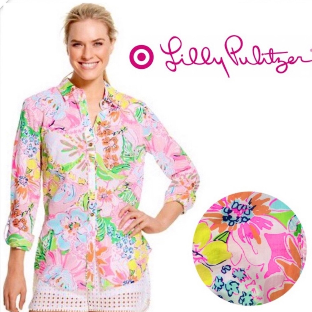 Lilly For Target Button Down Blouse - image 1